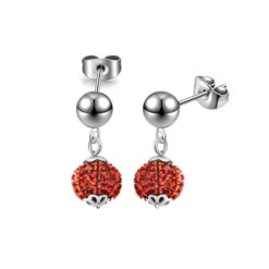 SIVYAA- Rudraksha drop dangle pure silver stud earring