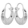 Kaju Shape flower textured Bali Hoop 14mm