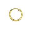 Men's plain Gold Finish Round flattish edge Hoop Bali Earrings 15mm