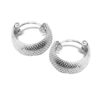 diamond textured round curvish edge 13mm hoop bali
