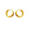 SIVYAA gold finish diamond textured round curvish edge 13mm bali