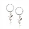 dolphin charm silver hoop bali-SIVYAA