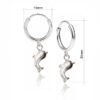 dolphin charm silver hoop bali measurment-SIVYAA