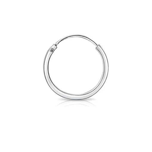 SIVYAA flat 2mm th silver men's single hoop