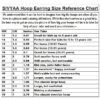 SIVYAA hoop earring-size reference chart