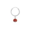 SIVYAA men's single rudraksh bead drop silver hoop