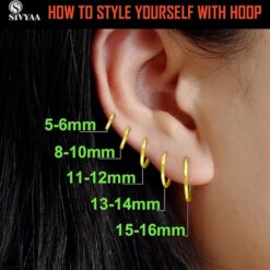 how to style gold plain small hoop