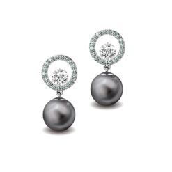 SIVYAA Solitaire Life of Circle Classic Silver Pearl drop Pure Silver Dangle