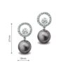 SIVYAA Solitaire Life of Circle Classic Silver Pearl drop Pure Silver Dangle measurment