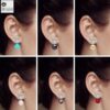 SIVYAA Solitaire Life of Circle Classic Pearl pure silver drop Dangle Gold Finish-all colors