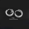 SIVYAA diamond textured round curvish edge 13mm hoop bali earring
