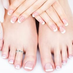 wearing foot finger- flowral leaf single- SIVYAA Oxidized Toe Ring band Pure Silver Bichiya