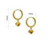 SIVYAA gold heart charm drop Textured Round Silver hoop measurment