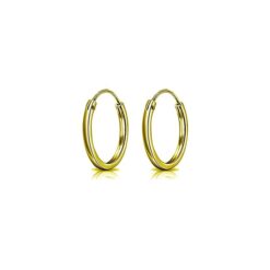 SIVYAA flat 2mm th gold polish silver hoop