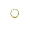 SIVYAA gold polish flat 2mm th 12mm silver mens single hoop