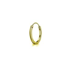SIVYAA flat 2mm th gold polish 12mm silver men.s single hoop
