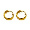 gold polish plain round curvish edge 15mm hoop earring