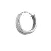 SIVYAA men's grid textured round flattish edge hoop bali