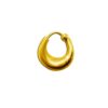 SIVYAA men's kaju plain gold finish pure silver hoop bali earring,