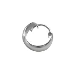 SIVYAA- men's plain round curvish edge 15mm hoop bali earring