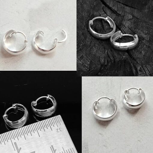 SIVYAA plain round curvish edge hoop bali earring-all sizes