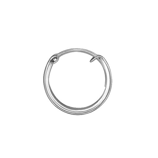 top view- men's plain round flattish edge 15mm hoop bali -SIVYAA