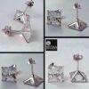 view-Princess CZ stud earrings for women – push back style