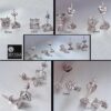 tiny sizes view - Princess CZ stud earrings for women – push back style