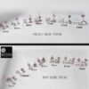all variants view - Princess CZ stud earrings for women – push back style