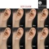 size comparison- 3mm 925 Silver Princess Cut Zirconia Stud Earrings