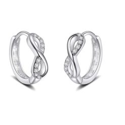Infinity 925 Silver Hoop Earrings